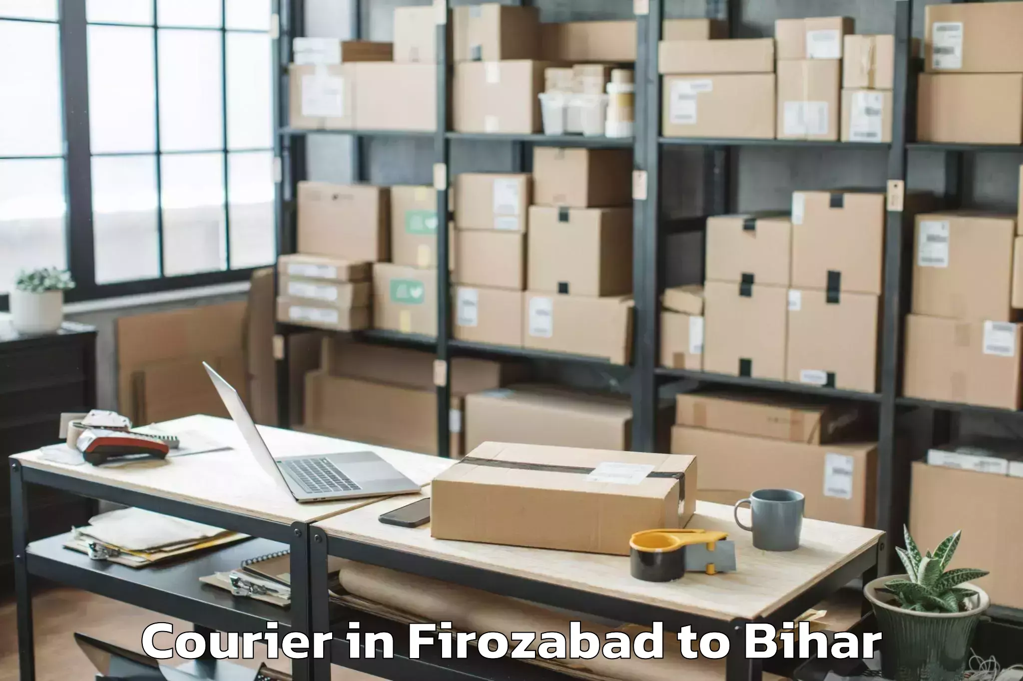 Trusted Firozabad to Kusheshwar Asthan Courier